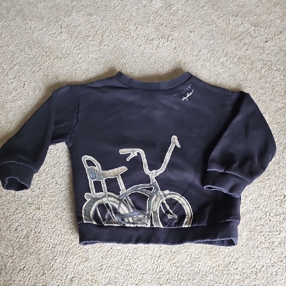 Mayoral Dark Blue Sweatshirt with Bicycle Graphic